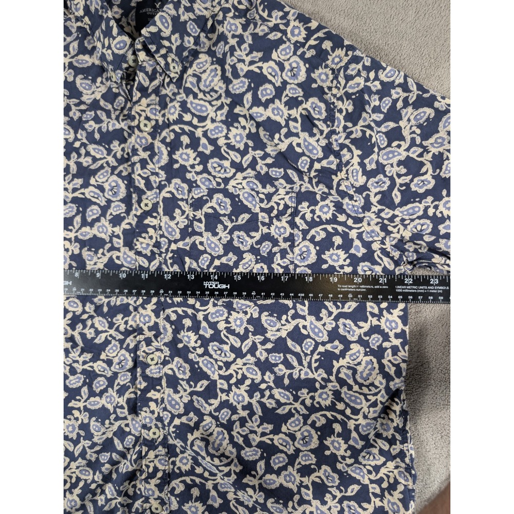 American Eagle Shirt Men's Size L Button Down Seriously Soft Long Sleeve Classic - Picture 13 of 15